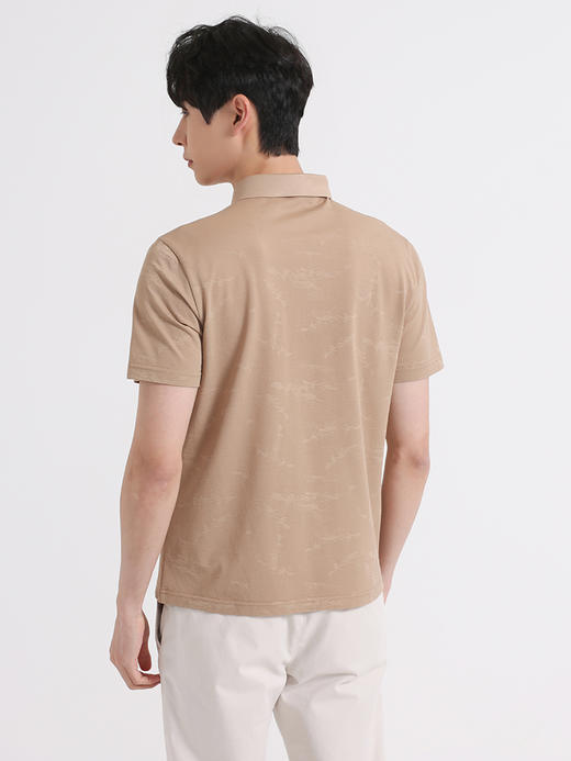 callisto卡其聚酯纤维混纺T恤 SSTSS023C 商品图2