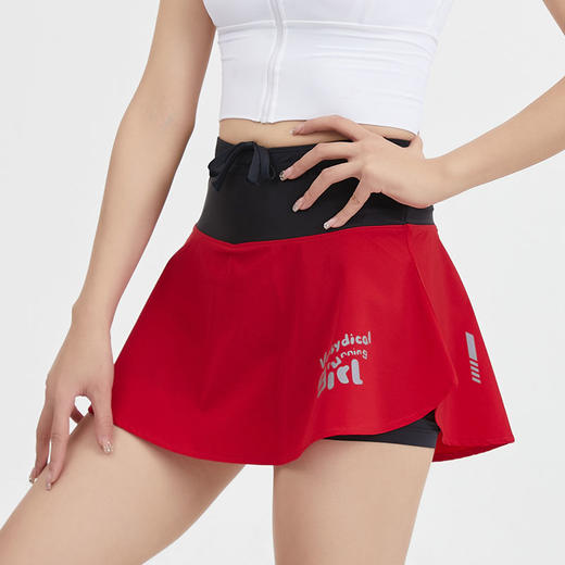 范斯蒂克运动半身裙女假两件防走光高腰弹力速干透气跑步健身短裙 商品图1