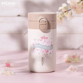 日本momoconcept品牌弹跳保温咖啡杯樱花限定款310ml