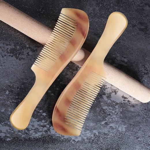 正宗天然牛角梳子女士家用小巧便携按摩梳男士防静电梳头小梳子 商品图1