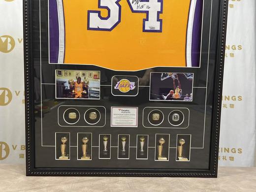 收藏系列 奥尼尔 湖人队34号黄色 亲笔签名球衣 商品图3