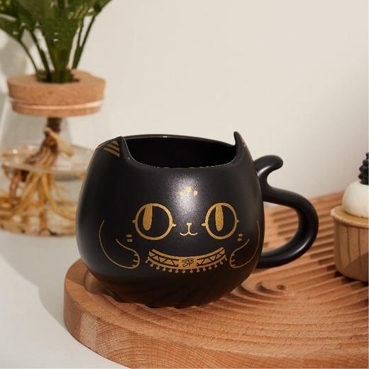大英博物馆盖亚·安德森猫系列 淡定喵开心喵异形陶瓷马克杯 商品图1