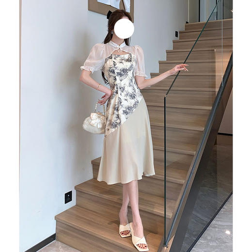 【服装鞋包】 夏季茶歇轻国风气质新中式改良旗袍连衣裙 商品图2