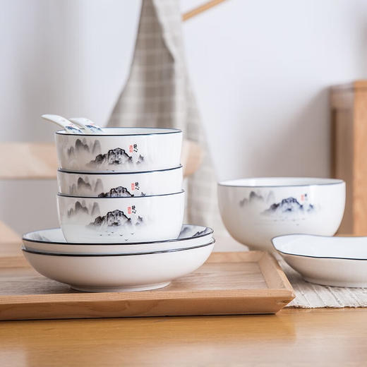 【分仓直发包邮】菲米墨色江南陶瓷餐具套装FM-TC1920 商品图1