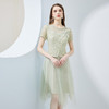 NF8H9斯尔丽瑟俪2023夏季新款蕾丝拼接网纱半裙假两件连衣裙 商品缩略图0