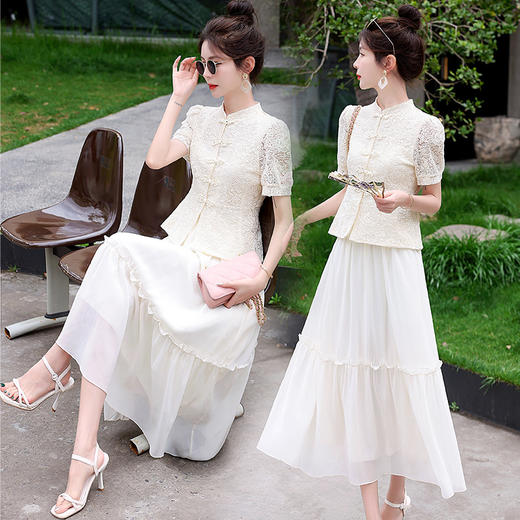 夏季新款，时尚气质修身新中式连衣裙HR-ZYQ2317-1 商品图2