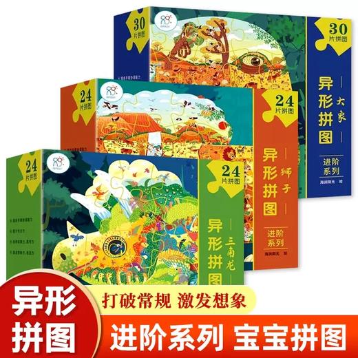 异形拼图进阶系列（全3册）（三角龙、狮子、大象） 商品图0