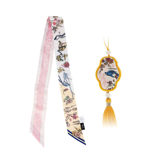 大英博物馆欧式中国风系列 桑蚕丝飘巾窄丝巾香囊礼盒 商品图4