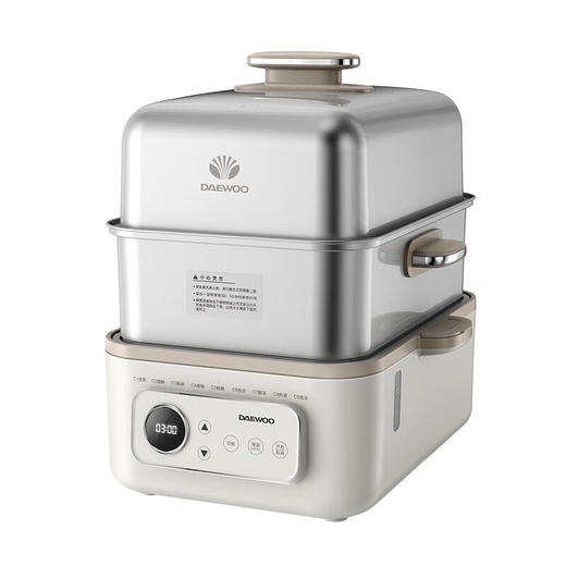 大宇（DAEWOO）多功能电蒸箱家用双层容量多功能电蒸锅DYZG-1568流苏白 商品图3