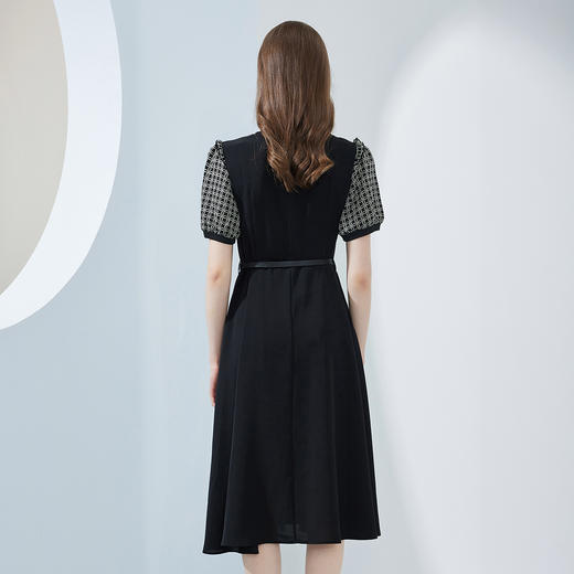 NF8K6斯尔丽瑟俪2023夏季新款花色拼接中长款连衣裙 商品图1