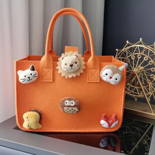 新款卡通毛毡包回礼手提包宝宝满月酒伴手礼盒百日宴手提袋网红包 商品图5