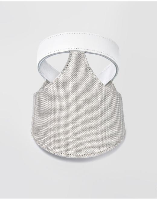 Blanc - Lia Visor Joined  - WHITE LEATHER - SILVER VISCOSE FSC - 帽子 - 白色 商品图0
