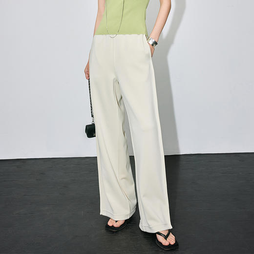 IN AND ON 53437夏季新款阔腿裤女直筒高腰薄款垂感休闲运动卫裤 商品图10