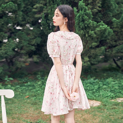 温柔碎花连衣裙气质高级感野餐仙女裙油画风长裙子女V1131231 商品图2