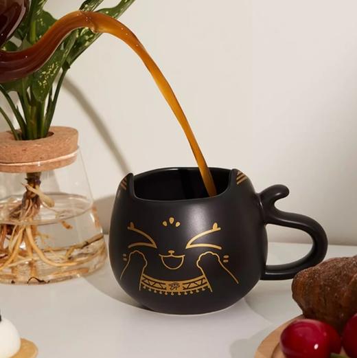 大英博物馆盖亚·安德森猫系列 淡定喵开心喵异形陶瓷马克杯 商品图3