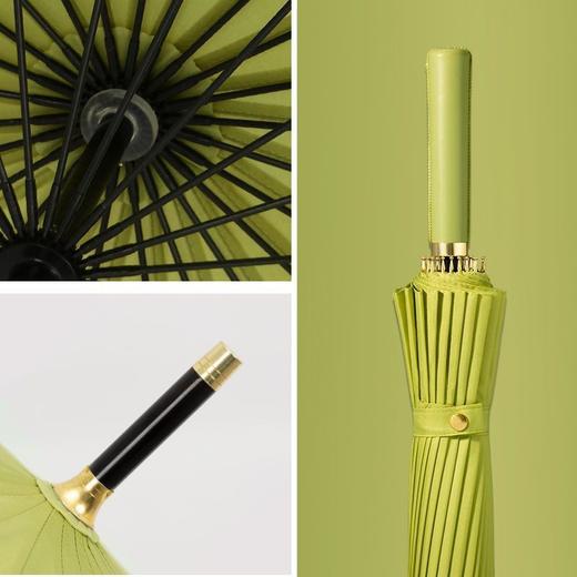 【加大伞面！24k抗风暴雨伞】日系24骨长柄雨伞，加大不湿身，三层防雨，皮质手柄，符合人体工学，久持不累，方便出门携带，大号双人加固直杆伞男女 商品图2