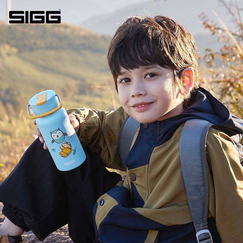 SIGG希格儿童保温杯316不锈钢真空水杯户外便携饮水杯宝宝吸管杯350ml