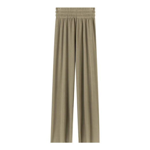 【韩菲】冰丝高腰阔腿裤女夏季薄款显瘦垂感直筒裤窄版拖地休闲裤 商品图5