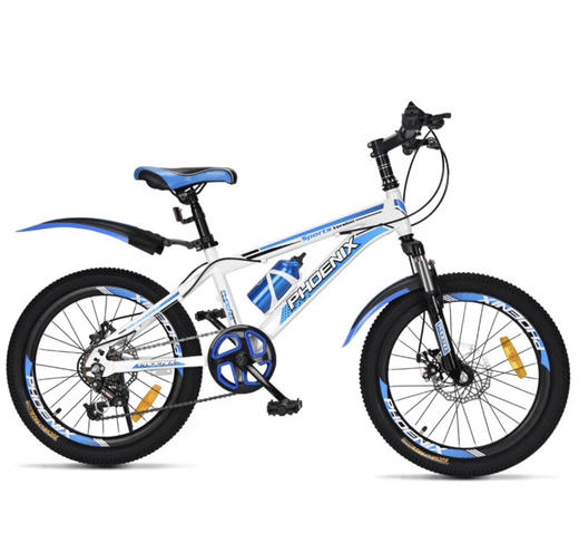 【儿童节礼物】凤凰（Phoenix）儿童自行车山地车男女学生脚踏车6-15岁童车 霸道 黑红色 商品图3