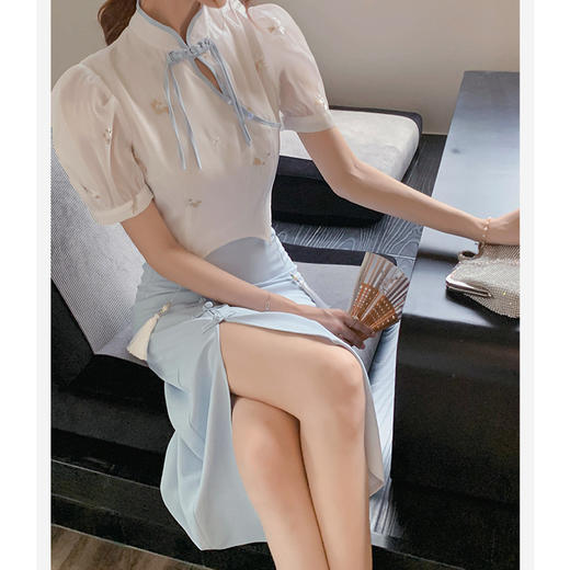 【服装鞋包】新中式设计感小众复古上衣半身裙两件套旗袍 商品图3