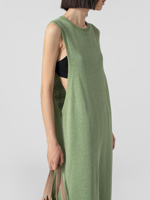 322工房重塑经典和纸纱棉针织罩衫式连衣裙2023春夏款宽松裙B058 商品图1