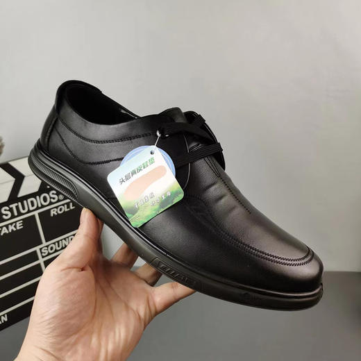 【新款DMN】大依优型大码皮鞋系带特大码男鞋休闲牛皮橡胶大底大号鞋子男士商务 商品图2