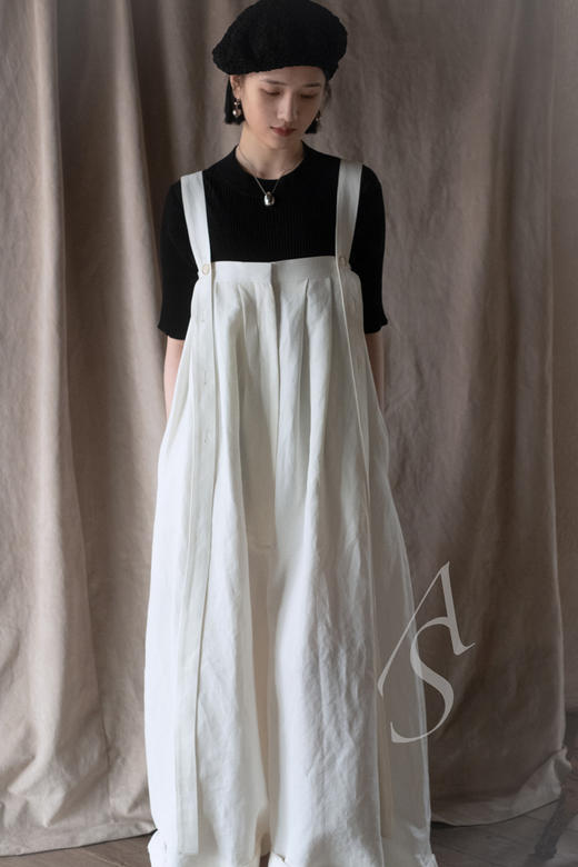 Studio Nicholson  黑色NOMA绉纱条纹圆领针织上衣 商品图6