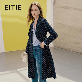 EITIE爱特爱春季新款显瘦修身百搭通勤风衣7304004