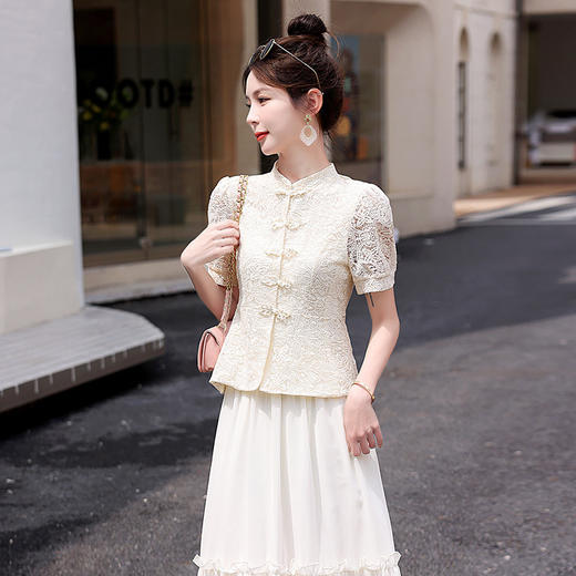 夏季新款，时尚气质修身新中式连衣裙HR-ZYQ2317-1 商品图6