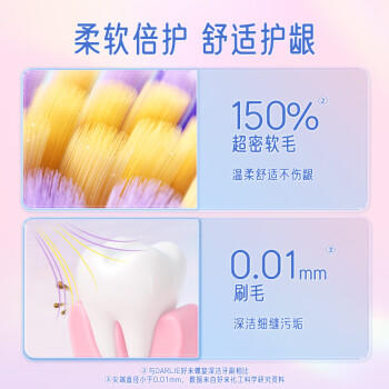 DARLIE好来(原黑人)软毛宽头牙刷  高效深洁 巧洁护龈 4支装 便携装 商品图7