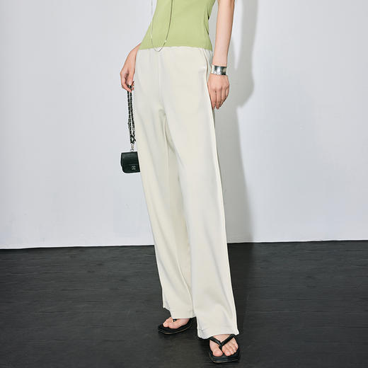 IN AND ON 53437夏季新款阔腿裤女直筒高腰薄款垂感休闲运动卫裤 商品图12
