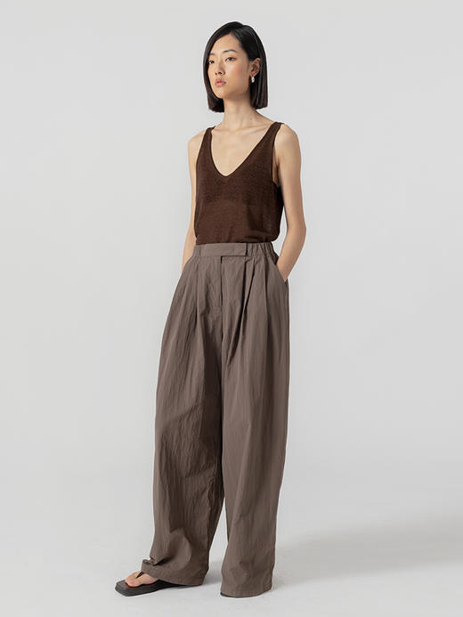 322工房经典再造汉麻针织V领背心2023春夏款百搭宽松无袖吊带B061 商品图1