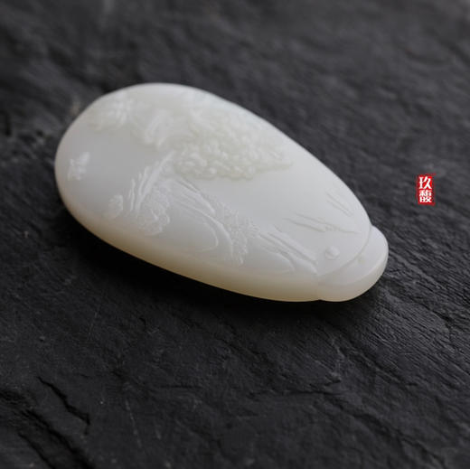 和田玉（羊脂玉）山水玉牌（无结构）27.28g 商品图4