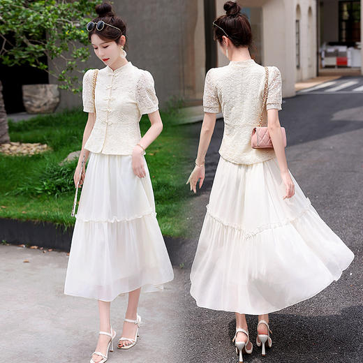 夏季新款，时尚气质修身新中式连衣裙HR-ZYQ2317-1 商品图0