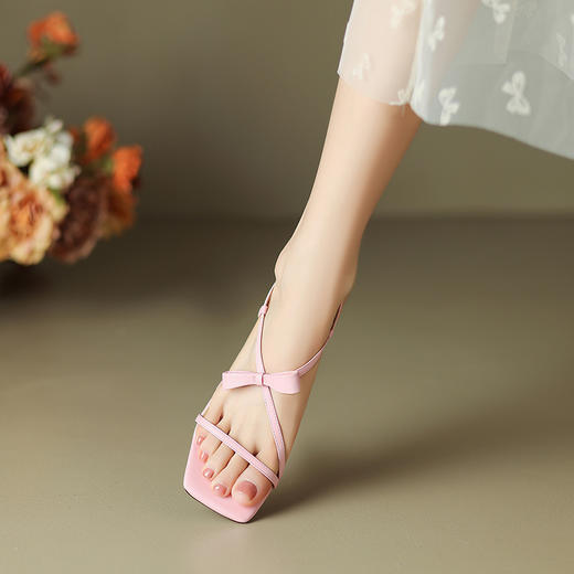 优雅百搭，蝴蝶结纯色凉鞋HB-Z509 商品图6