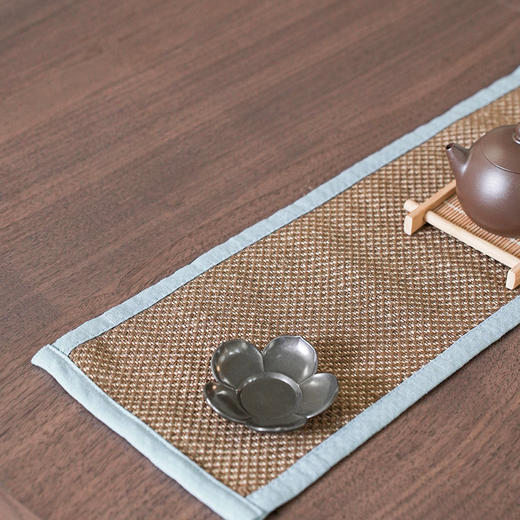 朴永泽茶席三件套 棉麻干泡茶席禅意包边茶席功夫茶具简约茶台茶垫棉麻茶布 商品图6