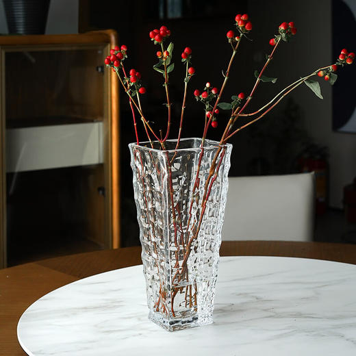 捷克进口BOHEMIA 波西米亚水晶玻璃花瓶轻奢高端北欧简约透明客厅花器摆件波萨诺瓦彩色花瓶20cm 商品图2