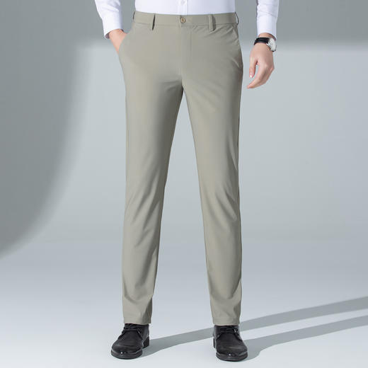 圣得西四面弹易打理休闲裤夏季商务修身直筒凉感裤子男长裤薄2322913001 商品图1