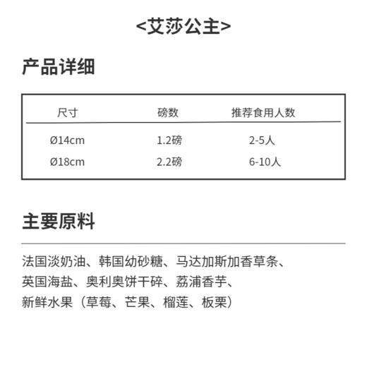 艾莎公主（奶油戚风蛋糕） 商品图1