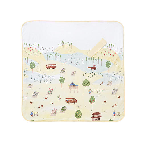 英氏-寝具类（春）G3田园满印大抱被英氏白F 商品图1