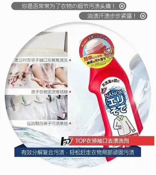 日本LION狮王衣领净强力去污去黄衣领袖口衣服去渍清洁剂250g（2025年2月） 商品图7