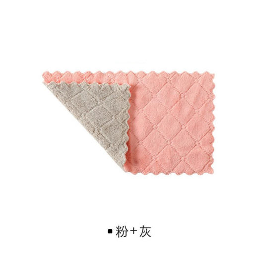 【8条装清洁好帮手】5秒除菌、吸油清洁布！告别传统抹布潮湿、掉毛，加厚超纤维 双面珊瑚绒厨房抹布强吸水柔软洗碗巾干湿两用百洁布 商品图4