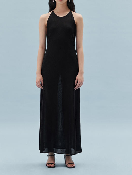 HOSIKARI｜HO23SS24 星空挂脖露背针织连衣裙 [ 黑 / 蓝 ] 商品图9