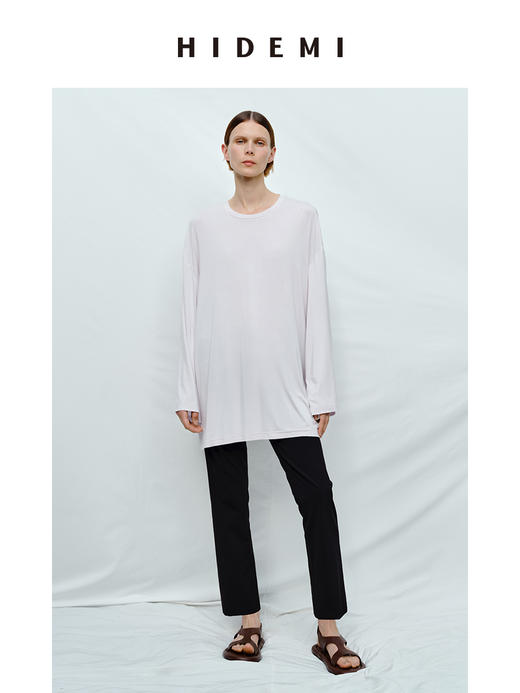 HIDEMI度假系列裸感圆领柔软长袖T恤 商品图6