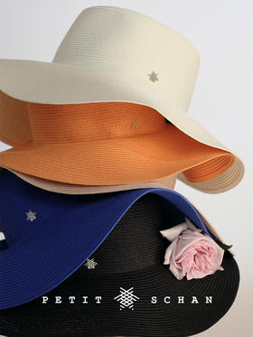 PETIT SCHAN小闪 #048 Outline of flower 花的轮廓 春秋透气可折叠多色大帽檐度假感纸辫遮阳帽