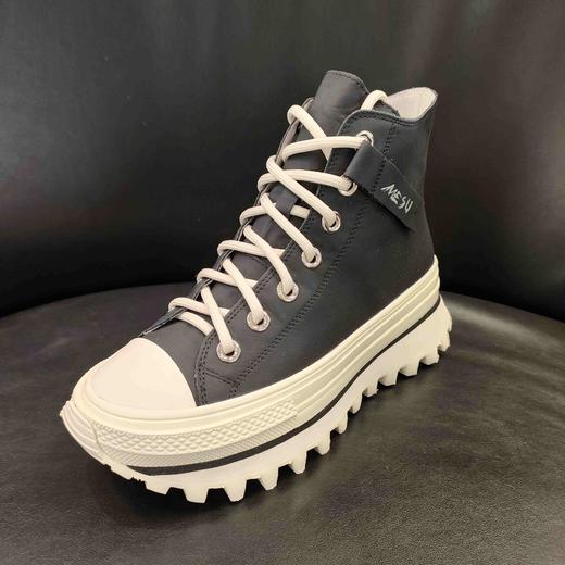 LFGJ 4907英伦风潮ins真皮高帮松糕板鞋 商品图0