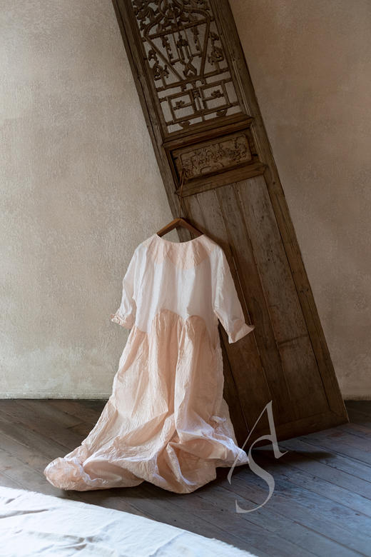 Daniela Gregis   粉白色中袖松身连衣裙 商品图3