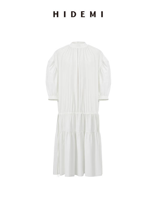 HIDEMI度假系列大花苞褶皱设计感伞状连衣裙 商品图8