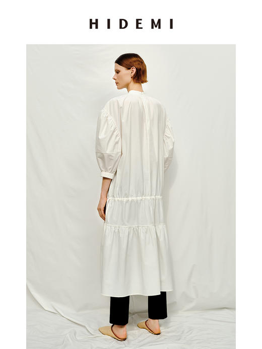 HIDEMI度假系列大花苞褶皱设计感伞状连衣裙 商品图6