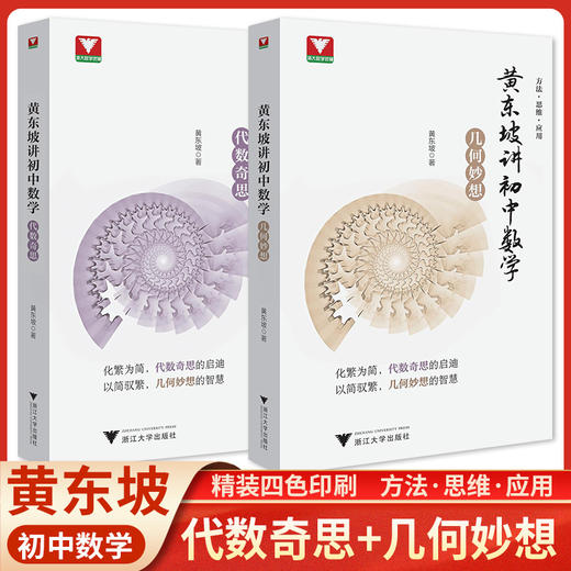 浙大优学22黄东坡讲初中数学几何妙想代数奇思数学培优运用七八九年级中考新思维方法大视野数学之美必刷题初中数学解题方法与技巧 商品图0
